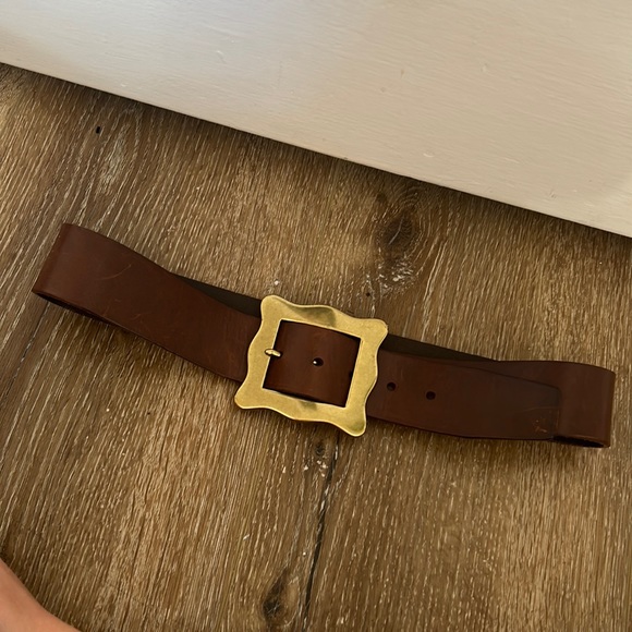 Accessories - Solid brass leather belt